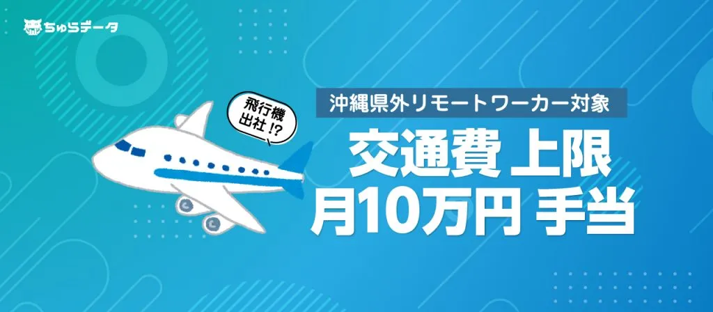 上限10万円!? 沖縄県外リモートワーカー対象の交通費手当